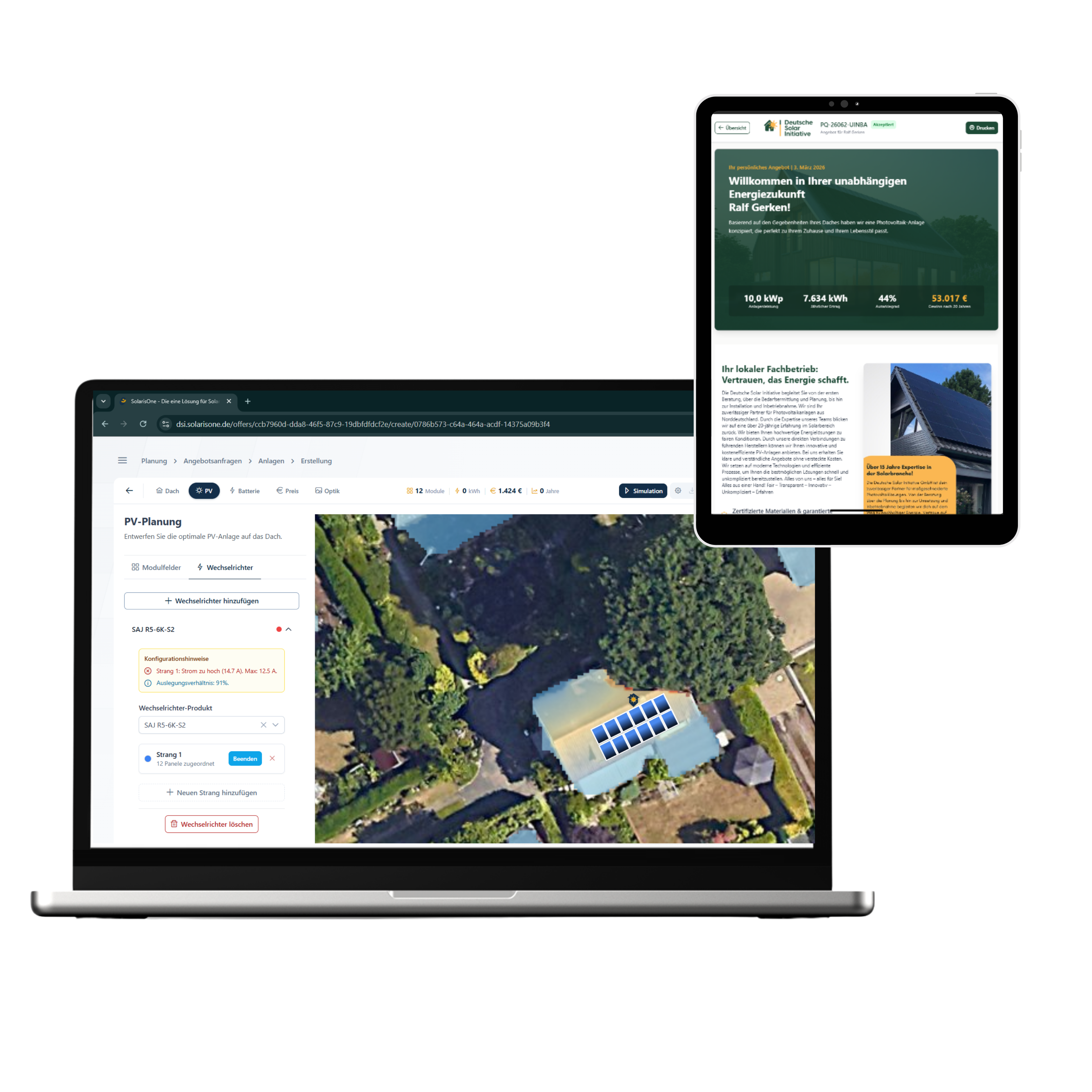 SolarisOne Dashboard Vorschau